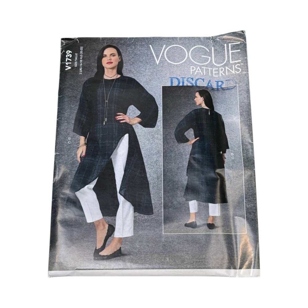 Vogue V1739 Sewing Pattern Tunic and Pants Size L-XL (16-22) New Uncut